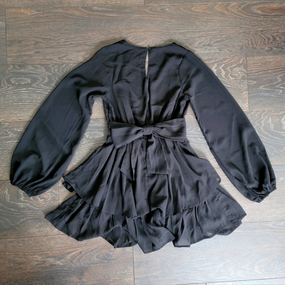 NWOT Flowy Black Dress - Picture 5 of 9
